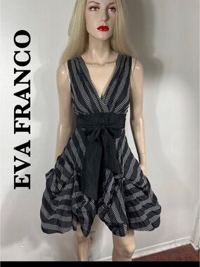Eva Franco Black Midi Dress